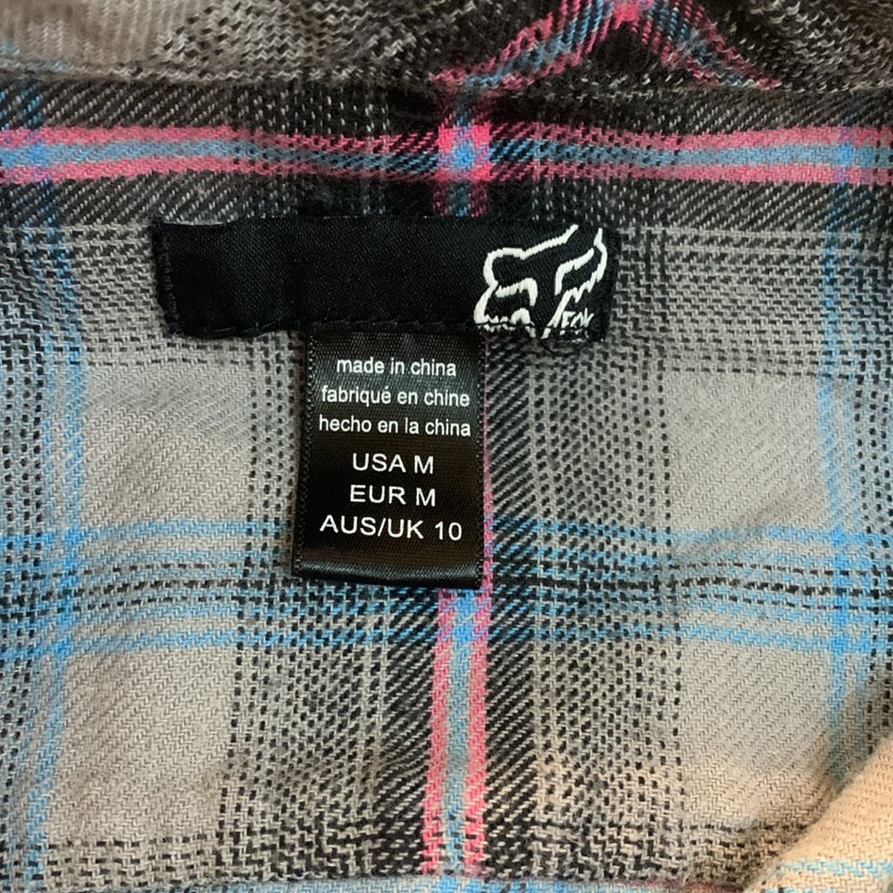Woman’s Fox Racing Flannel Size Medium - Picture 3 of 4